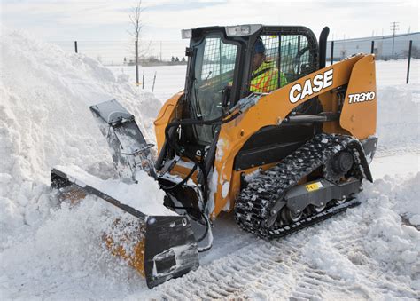 skid steer tracks in snow